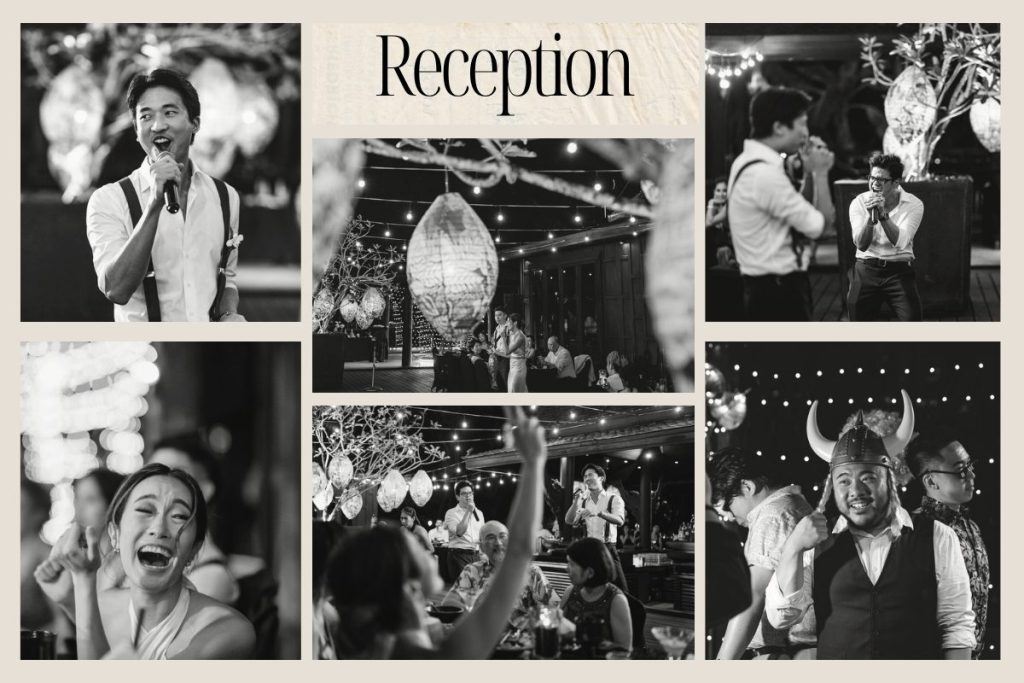 Dinner reception at Black ginger
