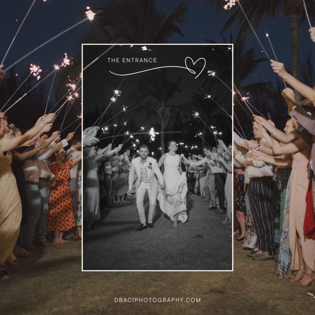 Massachusetts wedding photographer Daniel Baci captures bride and groom entrance.