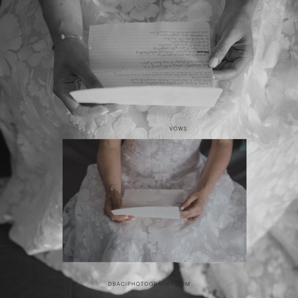 bride reading her vows at micro wedding in Koh Samui