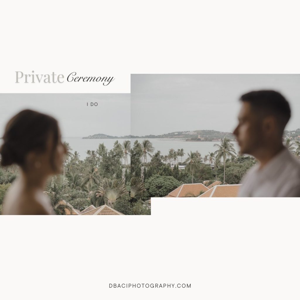 Koh Samui villa wedding ceremony overlooking the sea