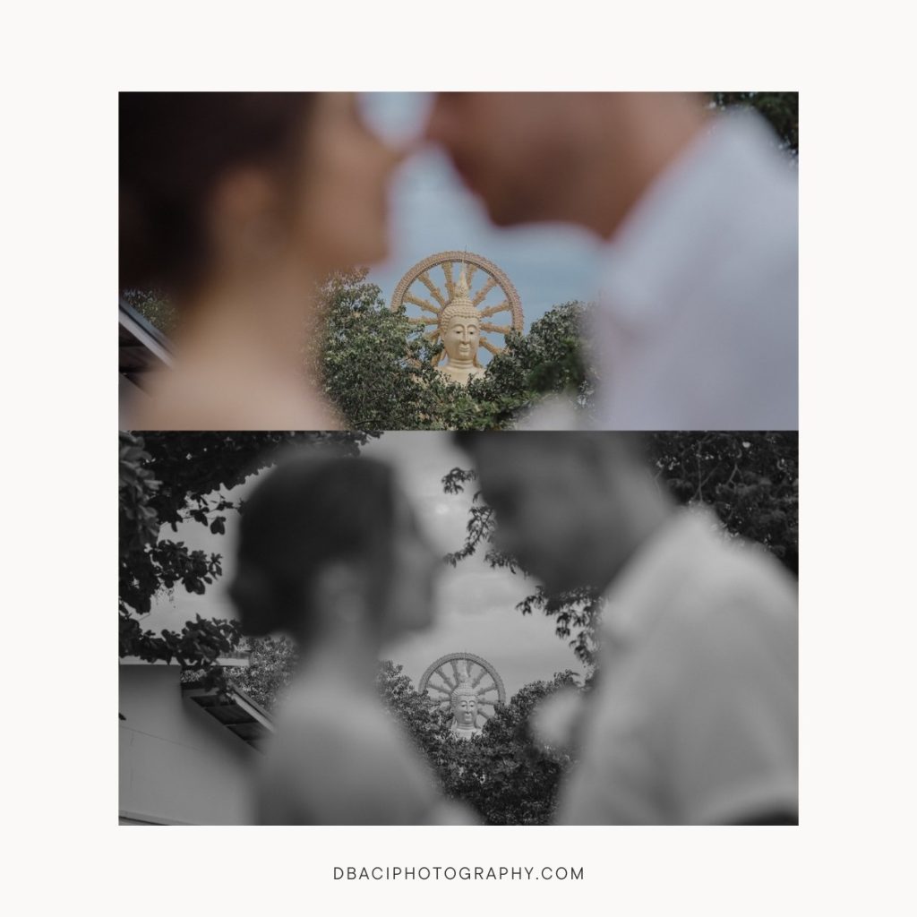 wedding photography at the big buddha in Koh Samui