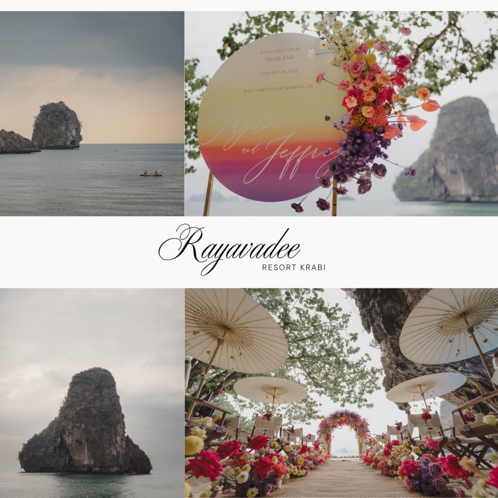 Krabi wedding at Rayavadee of American couple