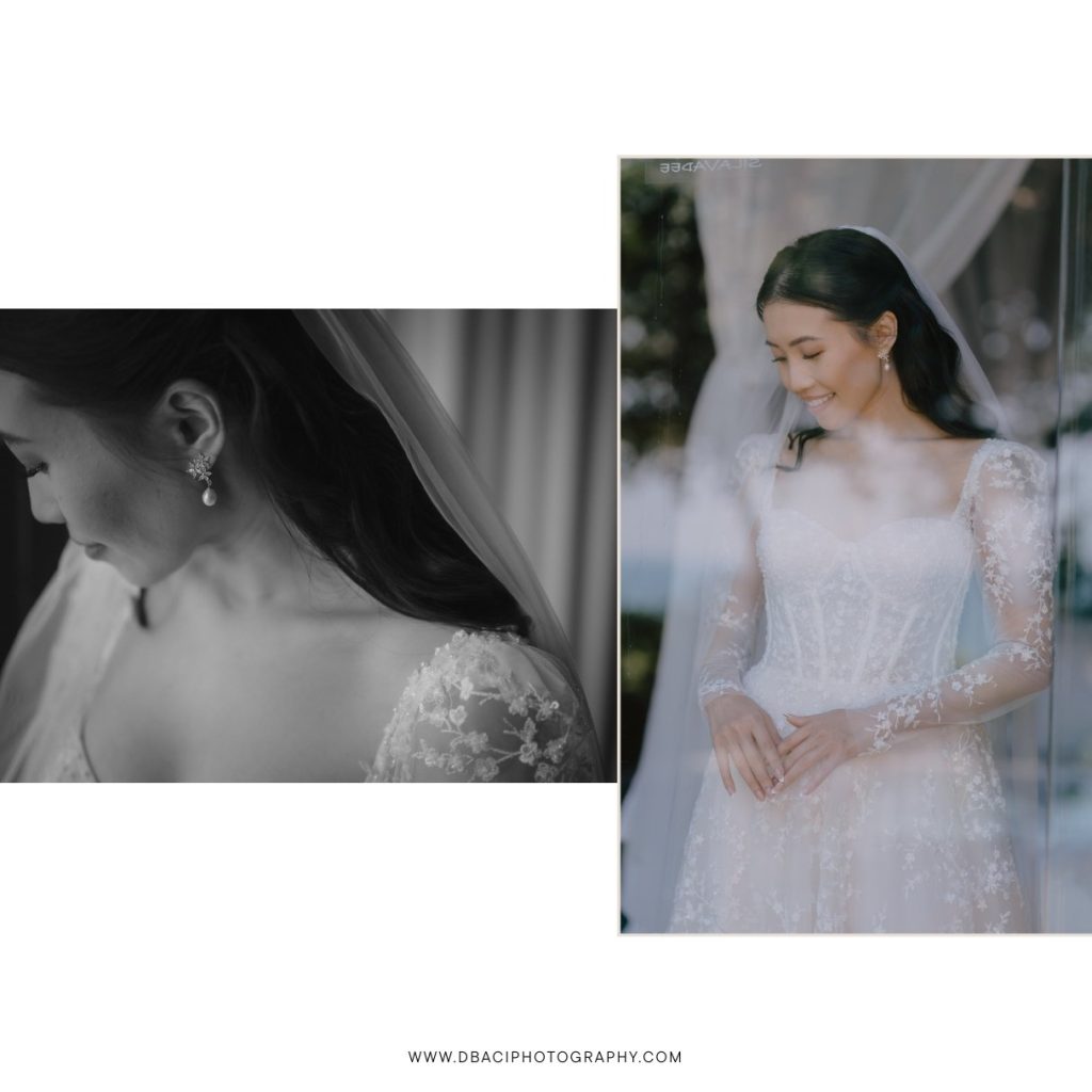 Photoshoot with bride in her dress at her Koh Samui wedding. Captured by Thailand Wedding photographer