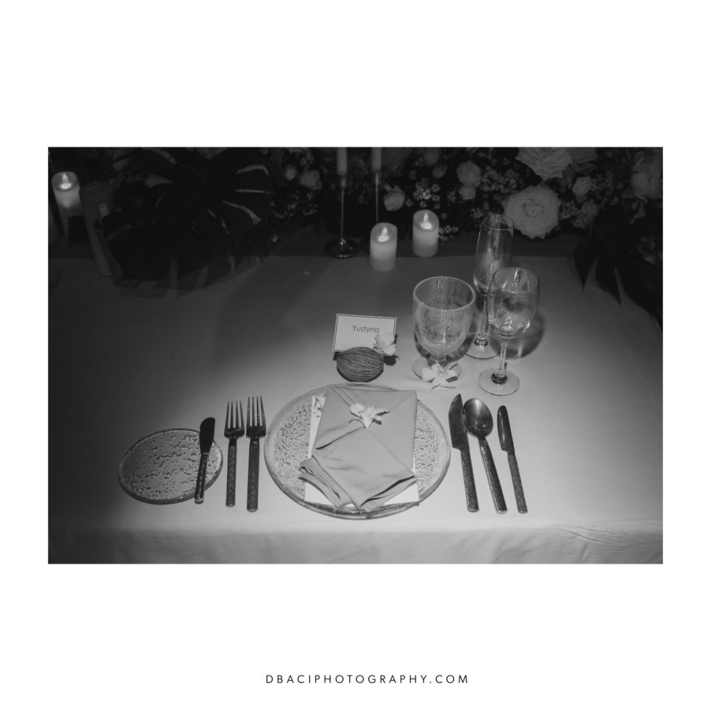 dinner setting at the grotto in krabi