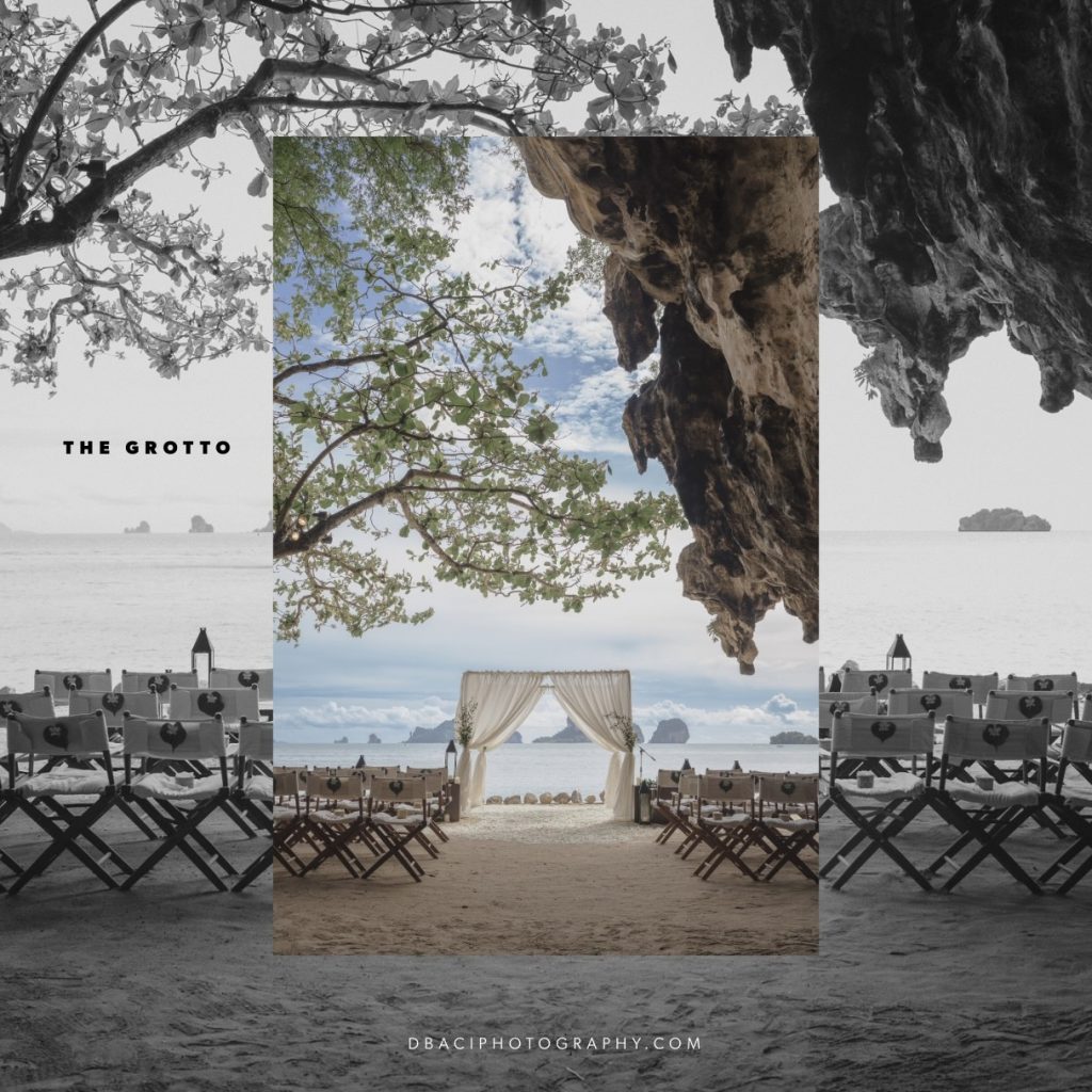 Wedding ceremony at the grotto in the Rayavadee resort Krabi