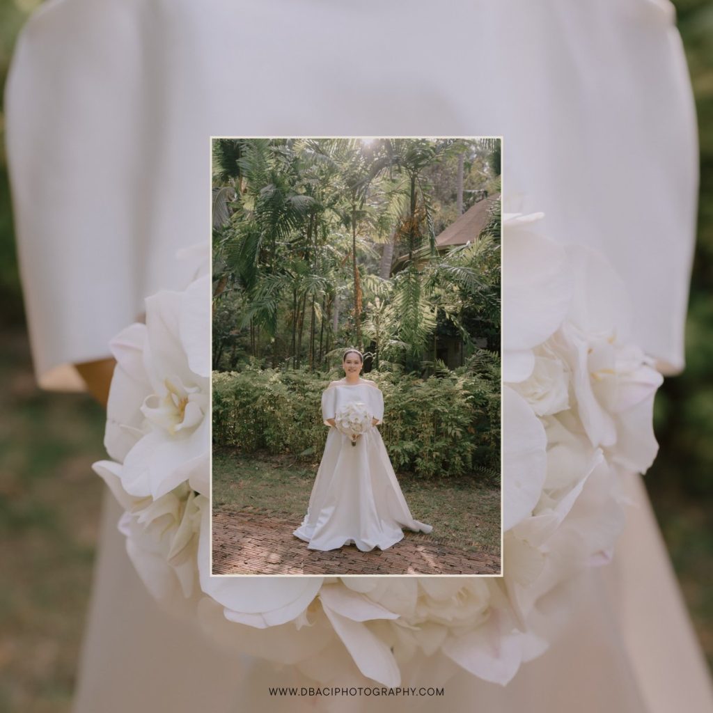 Owner of Bliss Events Thailand Khun Chat's portraits in her wedding dress.