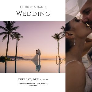 Sunset portraits from a destination wedding at Thavorn beach village in Phuket