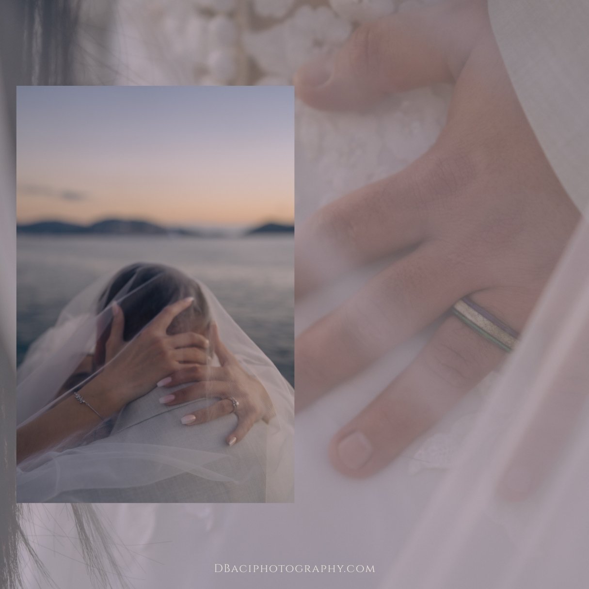 Sunset wedding portraits at Thavorn Beach resort in Phuket