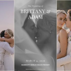 Brittany & Adam's wedding album cover from Phuket Marriott Merlin beach wedding by Daniel Baci