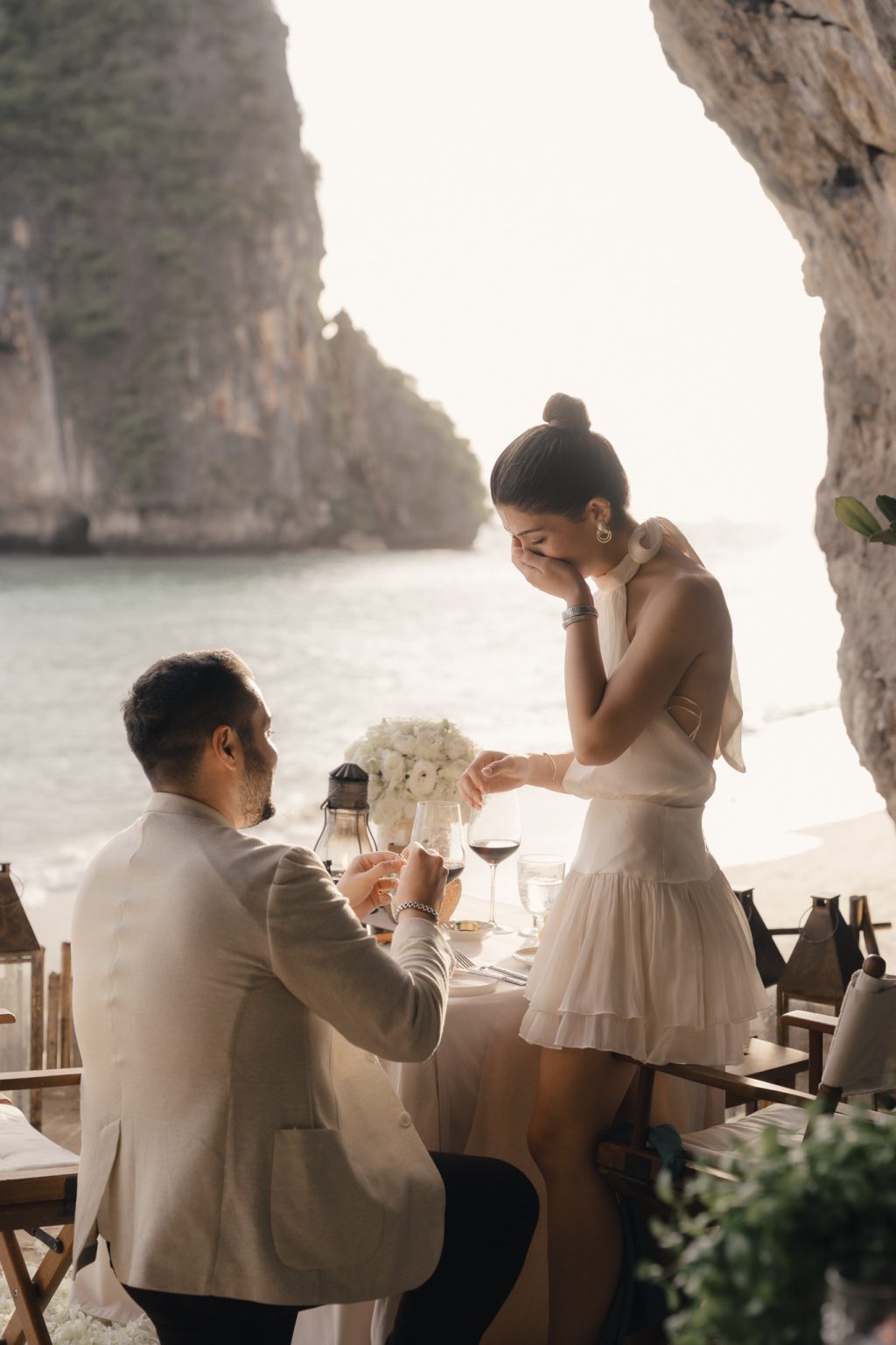 proposal at the grotto Rayavadee resort Krabi