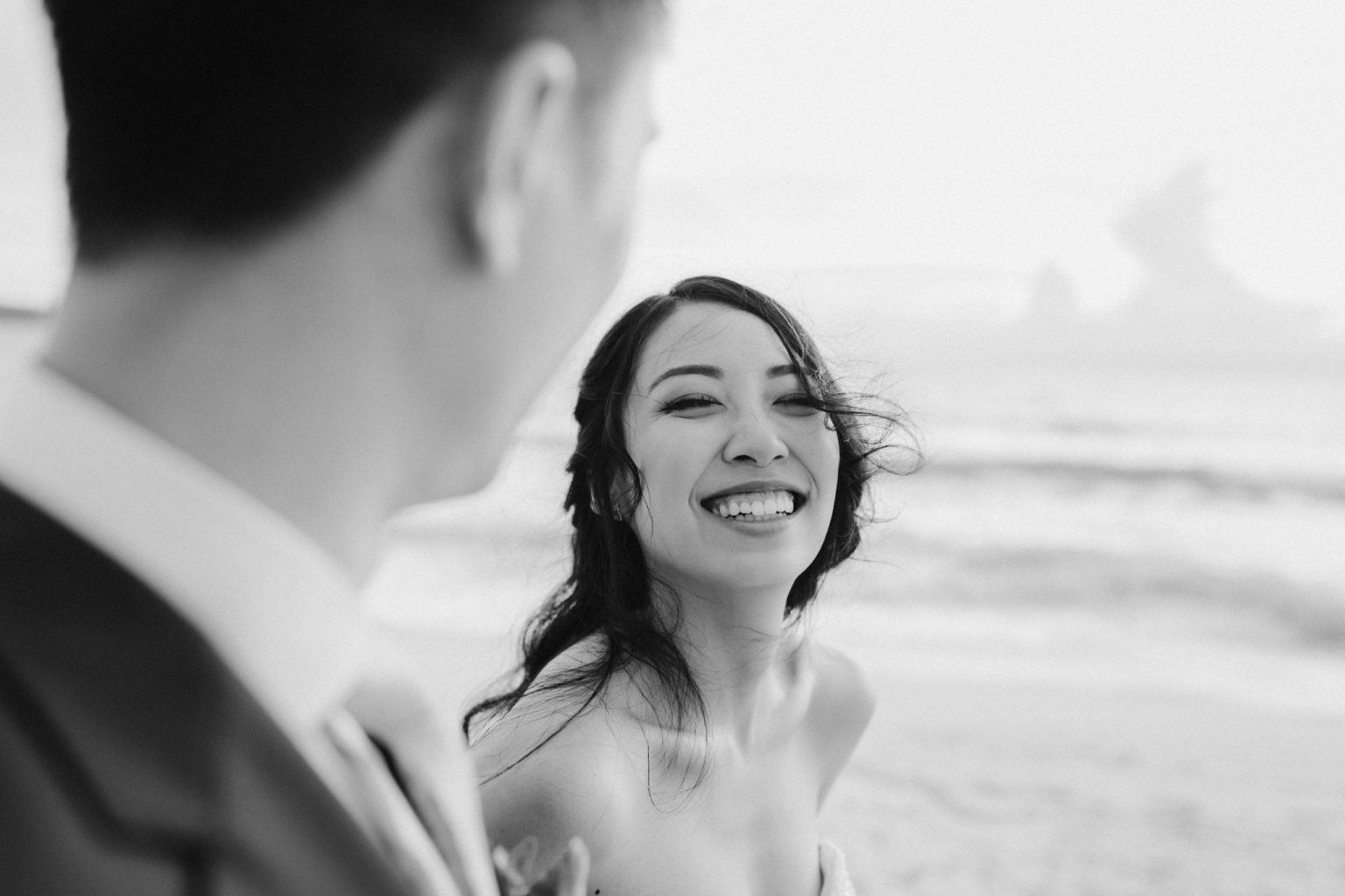 Krabi wedding photographer at Banyan Tree Resort capture father walking bride down the aisles.